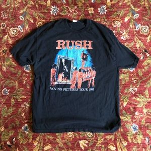 Vintage 80s Rush Moving Pictures 1981 Tour TShirt